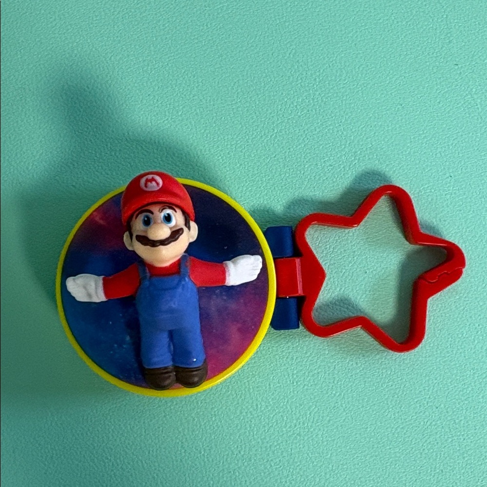 McDonald’s Happy Meal Super Mario Galaxy Movie Mario Backpack Keychain, Kids Toy